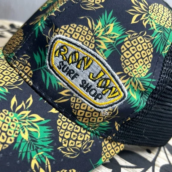 Ron Jon Surf Shop Hat Pineapple Palm Tree Trucker Black Mesh
Adjustable - Picture 6 of 8
